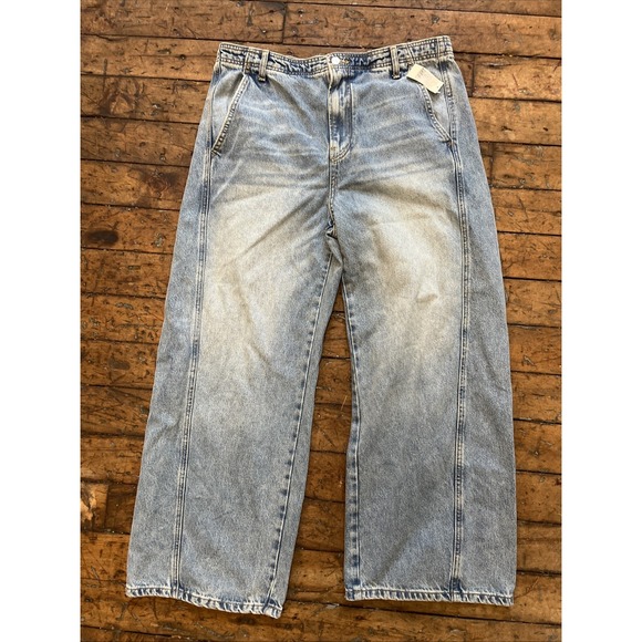 Pilcro Denim - Anthropologie Pilcro Baggy Barrel Wide Leg Jeans NWT Size 32